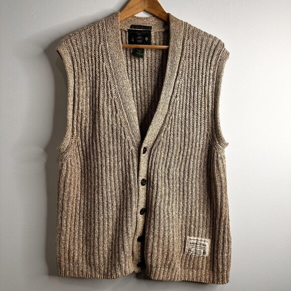 Vtg Abercrombie & Fitch Sweater Vest Mens Oversized Small Adirondack Grandpa - Picture 1 of 13